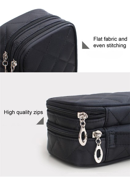 Çift Elmas Izgara Su Geçirmeyen Büyük Kapasiteli Kozmetik Çantası (Yurt Dışından) fırsatları