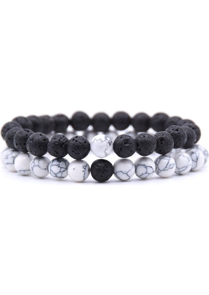 No.4 Boyutu Çiftler Uzaklık Bilekliği Klasik Doğal Taş 18 Stil Boncuklu Bilezik Erkek Kadın En Iyi Arkadaş Için (Yurt Dışından)