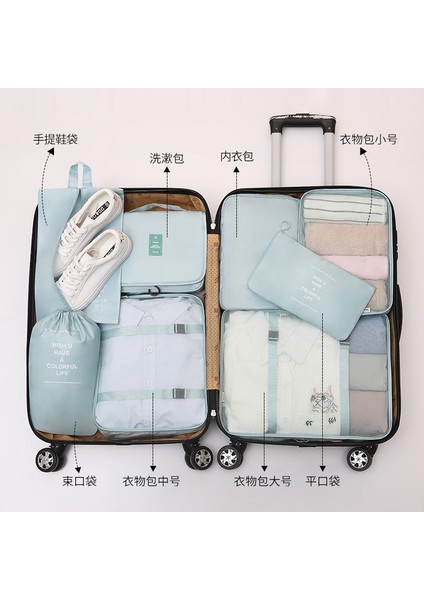 8 Parça Gri Kozmetik Çanta Seyahat Depolama Seti (Yurt Dışından) indirimleri