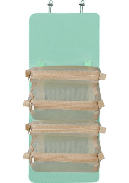 4 Iç 1 Makyaj Kozmetik Çantası Taşınabilir Büyük Kapasiteli (Yurt Dışından)