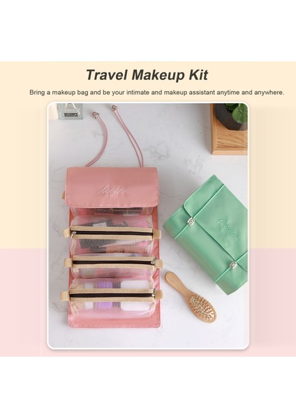 4 Iç 1 Makyaj Kozmetik Çantası Taşınabilir Büyük Kapasiteli (Yurt Dışından) indirimleri