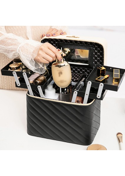 Çok Fonksiyonlu Ayna ile Taşınabilir Seyahat Kozmetik Çantası (Yurt Dışından) fırsatları