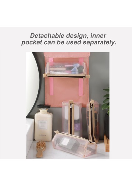 4 Iç 1 Makyaj Kozmetik Çantası Taşınabilir Büyük Kapasiteli (Yurt Dışından) modelleri