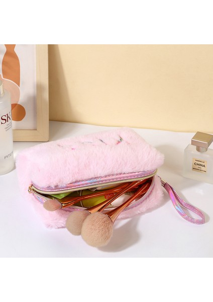 Plush Makyaj Çantası Taşınabilir Kozmetik Depolama (Yurt Dışından) modelleri