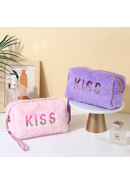 Plush Makyaj Çantası Taşınabilir Kozmetik Depolama (Yurt Dışından) fırsatları