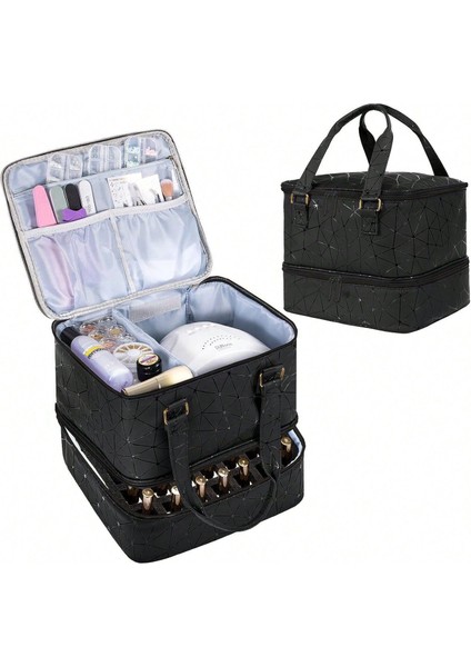 Çift Katlı Nal Aleti Çantası Büyük Kapasiteli Taşınabilir (Yurt Dışından)