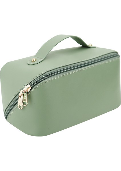 Sınır Ötesi Pu Kozmetik Çantası Büyük Kapasite Matcha Yeşili (Yurt Dışından)
