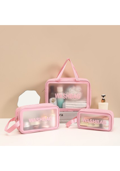 Pvc Kozmetik Çantası Büyük Kapasiteli Şeffaf Beyaz (Yurt Dışından) modelleri