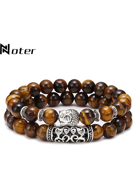 Siyah Noter Et Çiftler Arası Mesafe Bileklik Erkek Kadın Doğal Lava Taşı Kaplan Gözü Bilezik Zincir Bilezik Hediye (Yurt Dışından) fiyatları