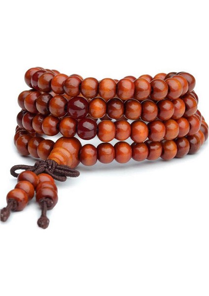 Portakal Doğal Sandal Ağacı Budist Buddha Meditasyon Ahşap Dua 6mm Boncuklu Marathi Bileklik Kadın Erkek Takı Şanslı Hediye (Yurt Dışından)