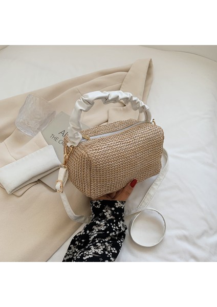 Kadınlar Için Yazlık Taze Krem Renkli Küçük Telaş Torbası (Yurt Dışından)