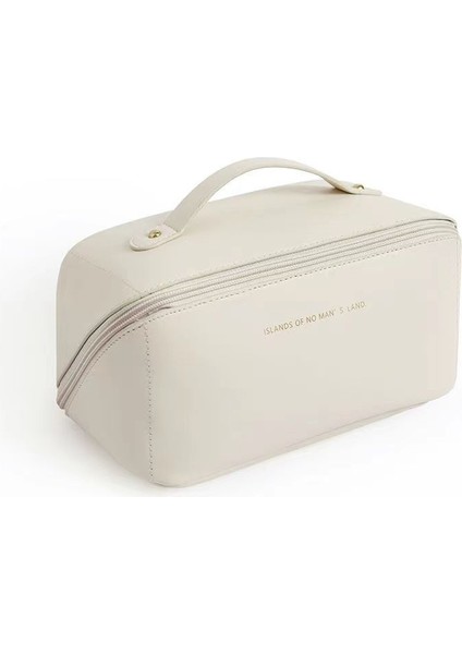 2022 Kadın Beyaz Kozmetik Çantası Büyük Kapasiteli (Yurt Dışından)