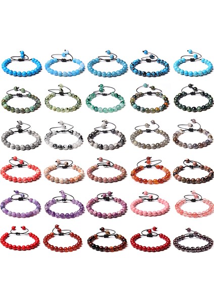 Ayarlanabilir Stil 39.kantaşı Kadın Erkek Için Moda Çok Renkli Doğal Taş Örgülü Bilezikler Agat Jades Reiki Kristal Kuvars Bilezik&bilezik Enerji Takı (Yurt Dışından) modelleri