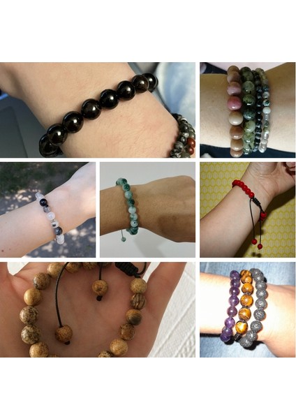 Ayarlanabilir Stil 39.kantaşı Kadın Erkek Için Moda Çok Renkli Doğal Taş Örgülü Bilezikler Agat Jades Reiki Kristal Kuvars Bilezik&bilezik Enerji Takı (Yurt Dışından) fırsatları