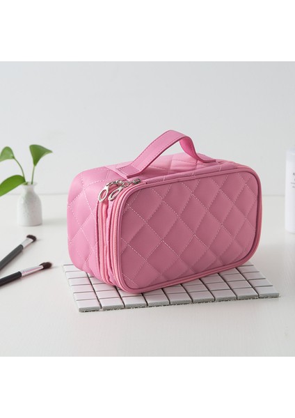 Iki Katlı Pembe Büyük Kozmetik Çantası (Yurt Dışından) indirimleri