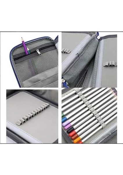 Popüler Çok Katmanlı 72 Renkli Büyük Kapasiteli Ayrılabilir Suyutmaz Kalemlik Mavi (Yurt Dışından) indirimleri