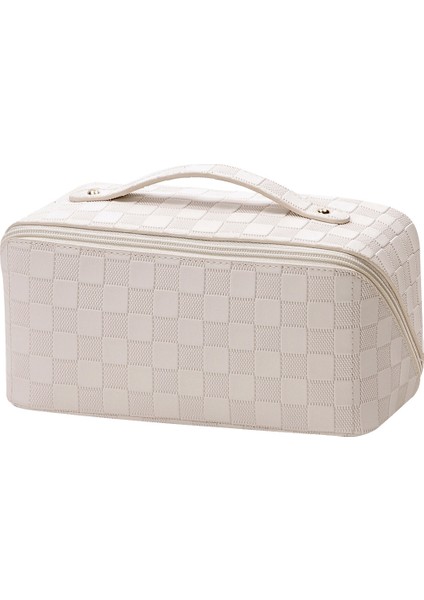 Pu Derli Büyük Kapasiteli Seyahat Makyaj Çantası (Yurt Dışından)