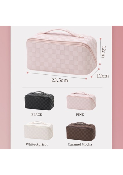 Pu Derli Büyük Kapasiteli Seyahat Makyaj Çantası (Yurt Dışından) fırsatları