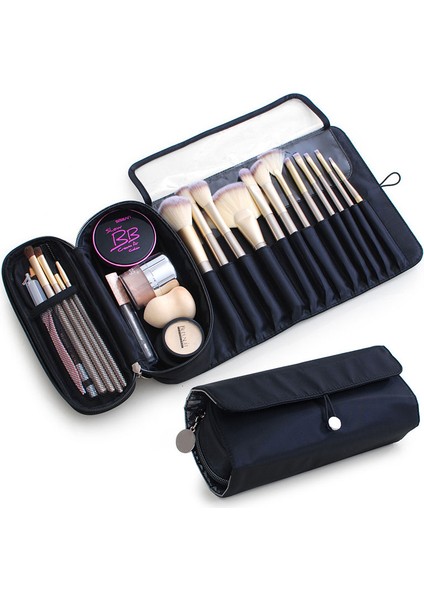 2021 Çok Fonksiyonlu Katlanabilir Siyah Kozmetik Çantası (Yurt Dışından) fırsatları