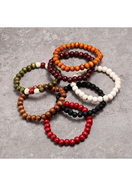 Ab5 Erkek Kadınlar Için El Yapımı Vintage Buddha Ahşap Boncuk Bileklik - Trend Takı (Yurt Dışından) fiyatları