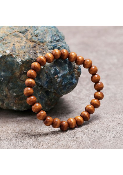 Ab5 Erkek Kadınlar Için El Yapımı Vintage Buddha Ahşap Boncuk Bileklik - Trend Takı (Yurt Dışından) fırsatları