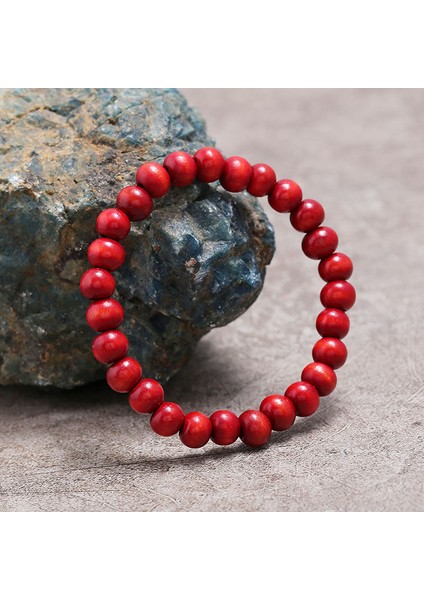 Ab5 Erkek Kadınlar Için El Yapımı Vintage Buddha Ahşap Boncuk Bileklik - Trend Takı (Yurt Dışından) indirimleri