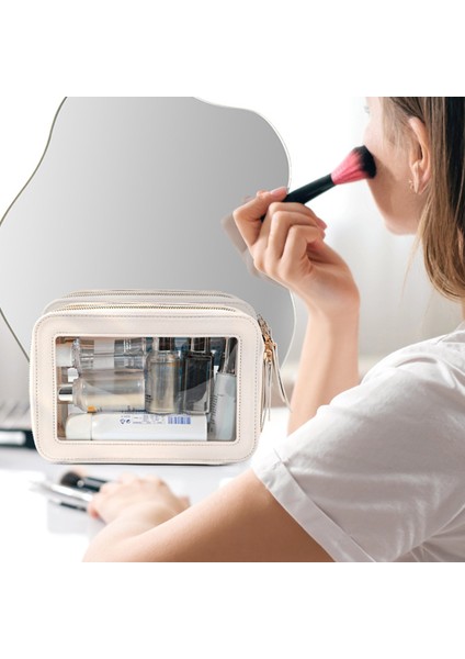 Şeffaf Kadın Tuvalet Çantası Suya Dalı Büyük Kapasiteli (Yurt Dışından) indirimleri