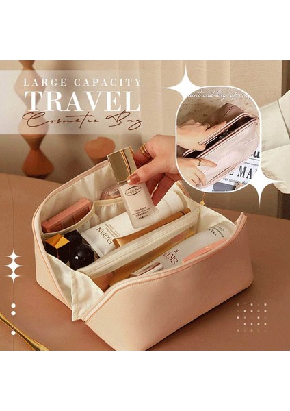 Büyük Kapasiteli Fırça Yuvalı Seyahat Kozmetik Çantası (Yurt Dışından) modelleri
