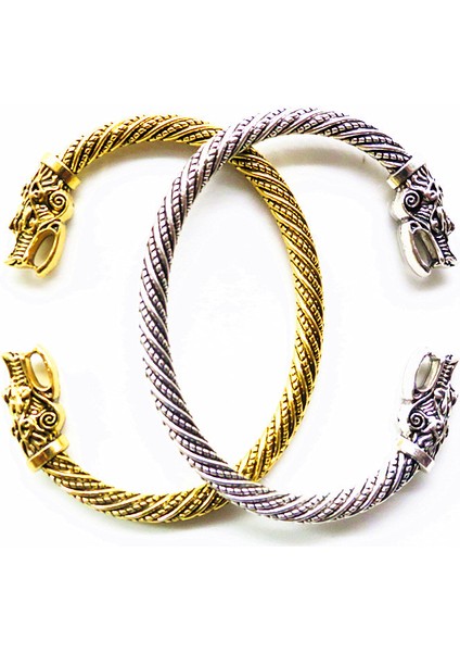 Siyah Antika Gümüş Renkli Ters Desen Oymalı Kafatası Açık Ağız Kolluk Bilezik Viking Bileziği - Türk Takı Ürünü (Yurt Dışından) fırsatları