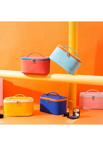 2020 Yeni Pu Kozmetik Çantası Kadınlara Uygun Şeker Rengi (Yurt Dışından) modelleri