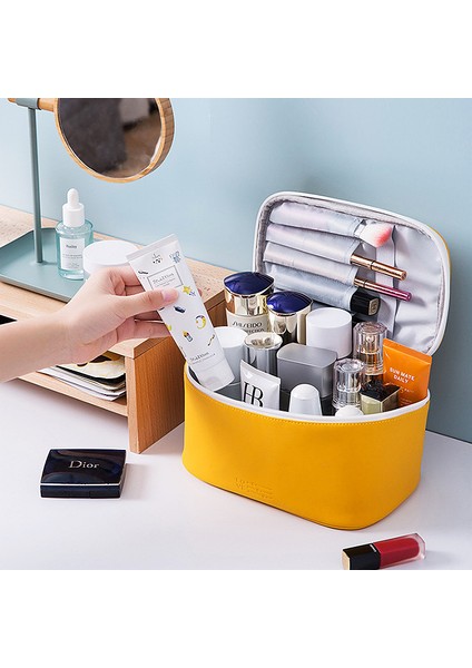 2020 Yeni Pu Kozmetik Çantası Kadınlara Uygun Şeker Rengi (Yurt Dışından) fırsatları