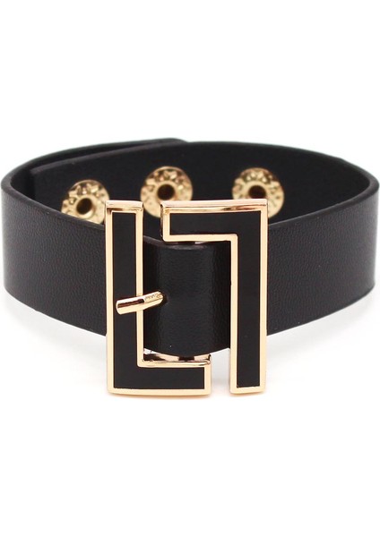 No.1 Boyutu 2021 Yeni Bilezik Moda Geniş Deri Bilezik Kadınlar Siyah Geometrik Metal Bilezik Wrap Charm Takı Femme Hediye (Yurt Dışından) fiyatları