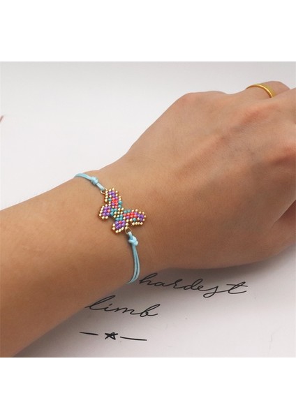 No.3 Boyutu Zhongvı Kadınlar Için Bileklik Miyuki Pulseras Mujer Moda Kelebek Desenli Kol Bandı Hediye Takı Benzersiz Bilezikler El Yapımı (Yurt Dışından)
