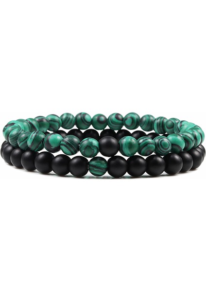 19CM-20CM Tarzı Siyah Mavi Sıcak ve Çiftler Arası Mesafe Bilekliği Doğal Kaplan Gözü Lav Taşı 6mm Boncuklu Bilezik Enerji Elastik Halat Malakit Takı (Yurt Dışından) modelleri