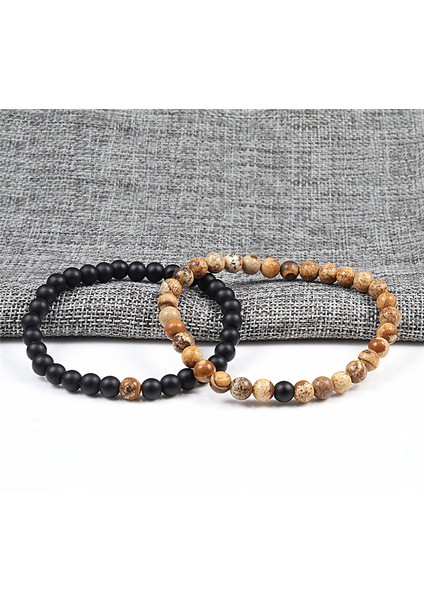 19CM-20CM Tarzı Siyah Mavi Sıcak ve Çiftler Arası Mesafe Bilekliği Doğal Kaplan Gözü Lav Taşı 6mm Boncuklu Bilezik Enerji Elastik Halat Malakit Takı (Yurt Dışından) fırsatları