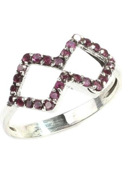 925 Ayar Gümüş Çift Dörtgen Tasarım Yüzük indirimleri