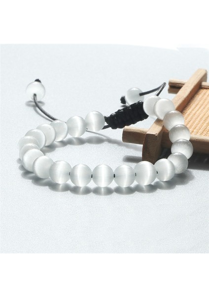 Sarı Kadın Erkek Hediye Için Ayarlanabilir Doğal Kedi Gözü Taş Bileklik Pürüzsüz Pembe Beyaz Boncuk El Yapımı Bilezikler&bilezik Şans Takı (Yurt Dışından) modelleri