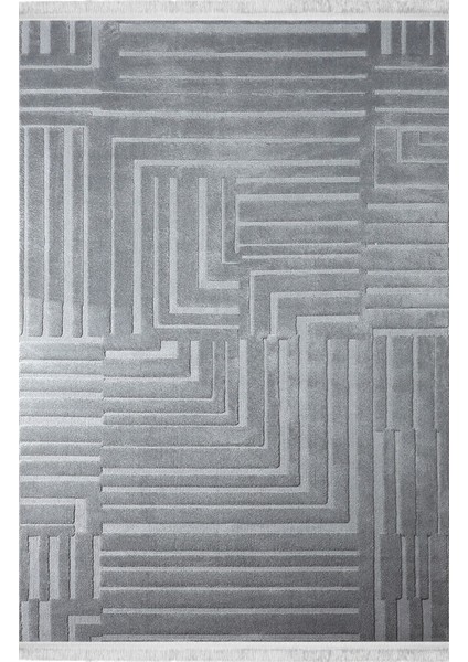 Mojave MJ03 Gri Micro Fiber Polyester Yumuşak Silinebilir Keçeleşmez Leke Tutmaz Dekoratif Halı