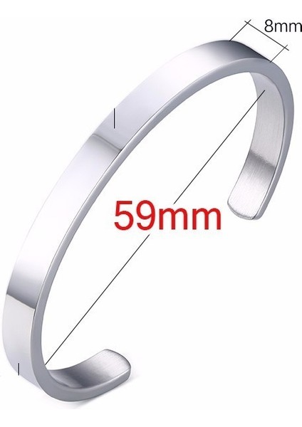 Gül Altın Rengi Erkekler Için Katı Altın Düz Manşet Bilezikler Bileklik Brazalet Bileklik (Yurt Dışından)