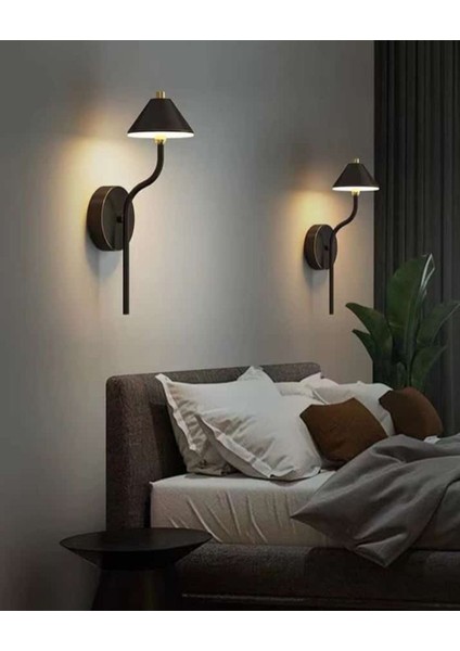 Modern Black LED Aplik -Şarzlı -Gün Işığı
