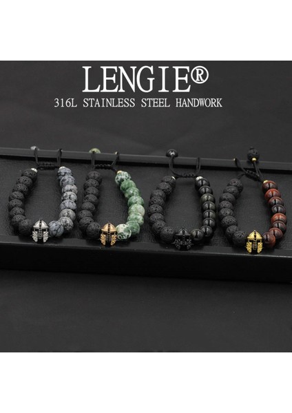 Kar Tanesi Taşı Erkekler Için Lava Taşı Boncuk Bilezik Paslanmaz Çelik Roma Savaşçısı Spartan Gladyatör Kaskı Zincir Bilezikler Hombres Takı (Yurt Dışından) fiyatları