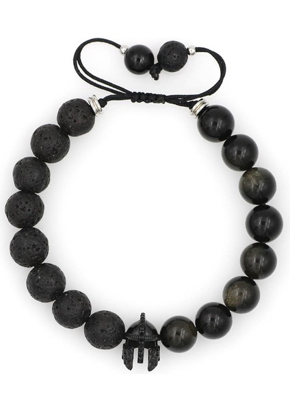 Kar Tanesi Taşı Erkekler Için Lava Taşı Boncuk Bilezik Paslanmaz Çelik Roma Savaşçısı Spartan Gladyatör Kaskı Zincir Bilezikler Hombres Takı (Yurt Dışından) indirimleri