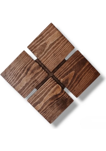 Yansıtma Tasarımlı LED Aplik Doğal Ahşap Kare Rustik Salon Duvar Aplik Kütük Aplik 220 V fırsatları