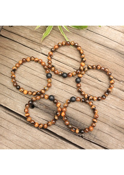 Yaklaşık 18CM 8mm Doğal Taş, Dua Bilekliği, Siyah Oniks, Kaplan Gözü, Koruyucu, Japa Mala Bileklik, Ruhsal Takı, Meditasyon, Ilham Verici (Yurt Dışından) modelleri