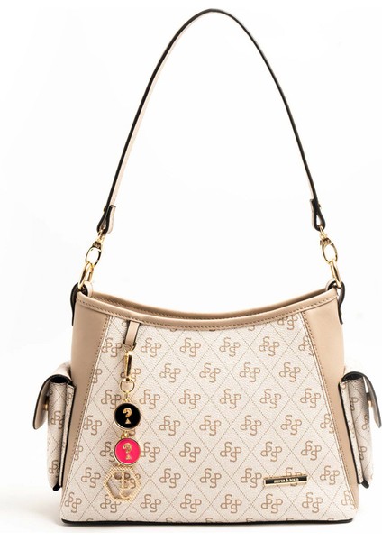 Kadın Çapraz Çanta 1183-46597 Sılver Polo Çapraz Bayan Çantası M178 Bej-Mat Kum