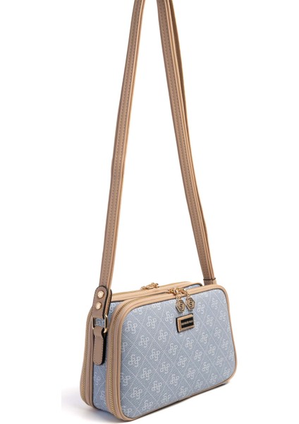 Kadın Çapraz Çanta 899-46620 Sılver Polo Çapraz Bayan Çantası M178 Mavi-Mat Ten modelleri