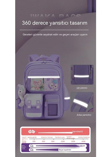 Omurgayı Koruyan Okul Çantası - Mor (Yurt Dışından) modelleri