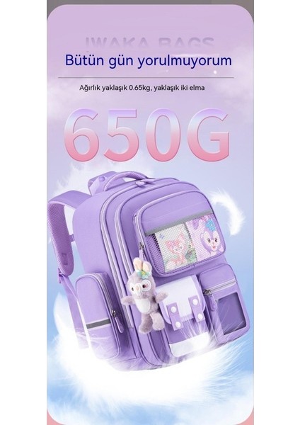 Omurgayı Koruyan Okul Çantası - Mor (Yurt Dışından) fırsatları