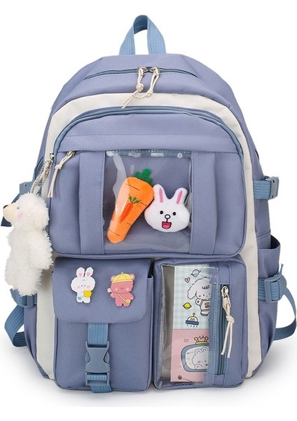 Angus Büyük Kapasiteli Okul Çantası 4 Parçalı Set - Mor (Yurt Dışından) fiyatları