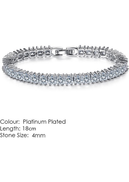 S5451-4MM-18CM 2022 Yeni Trend mm Gül Altın Rengi Gümüş Rengi Elde Tenis Bilezik Bilezik Kadınlar Için El Zinciri Hediye Takı Z31 (Yurt Dışından)